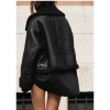 Áo khoác da lót giả lông Zara màu đen sẵn giảm giá 18% chỉ 880.000₫ 3