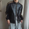 Áo khoác da nam cao cấp đen nâu, cổ trụ dài tay, phong cách Hàn Quốc boxy bomber – 449.000₫ 6