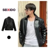 Áo khoác da nam SEIXIDO PU cao cấp, dáng vừa, cổ bẻ, khoá - Giá chỉ 293.020₫