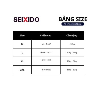 Áo khoác da nam SEIXIDO PU cao cấp, dáng vừa, cổ bẻ, khoá - Giá chỉ 293.020₫ 9