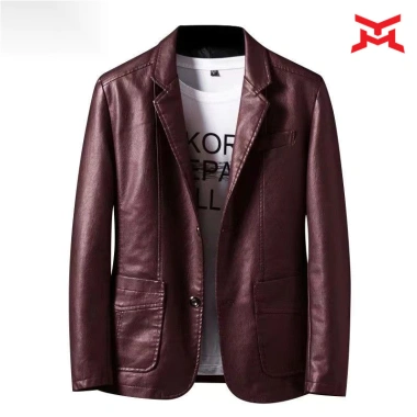 Áo khoác da nam vest đơn giản màu trơn, ngoại cỡ, giảm giá 22% - 862.272 VND 3