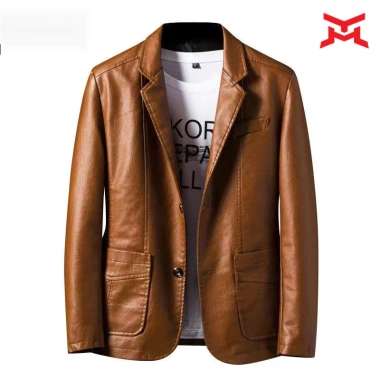 Áo khoác da nam vest đơn giản màu trơn, ngoại cỡ, giảm giá 22% - 862.272 VND 4