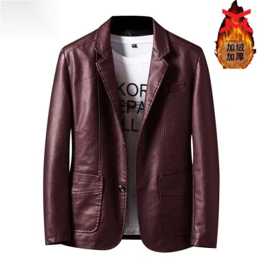 Áo khoác da nam vest đơn giản màu trơn, ngoại cỡ, giảm giá 22% - 862.272 VND 7