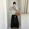 Áo khoác dạ ngắn nữ màu be form rộng Hàn Quốc viền bèo tay - Giá chỉ 390.000đ 7