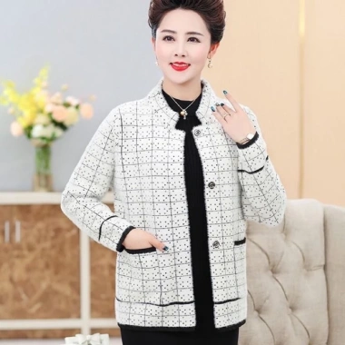 Áo khoác dạ trung niên cho mẹ - Len lông sang trọng, giảm giá 350k 5