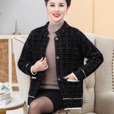 Áo khoác dạ trung niên cho mẹ - Len lông sang trọng, giảm giá 350k 7