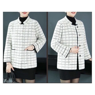 Áo khoác dạ trung niên cho mẹ - Len lông sang trọng, giảm giá 350k 8