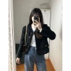 Áo khoác dạ tweed cổ tròn phối cúc khuy, thiết kế sang trọng trẻ trung, big size NGOMINH SP20 - 209.000 VND 3