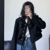 Áo khoác dạ tweed cổ tròn phối cúc khuy, thiết kế sang trọng trẻ trung, big size NGOMINH SP20 - 209.000 VND 10