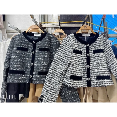 Áo khoác dạ tweed nữ dáng ngắn mác SenduoDuo – QCCC, giá ưu đãi 676k