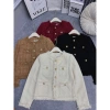 Áo khoác dạ tweed nữ ngắn 2 lớp nhung tua rua tiểu thư mùa đông Hàn Quốc - 236k 4