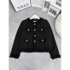 Áo khoác dạ tweed nữ ngắn 2 lớp nhung tua rua tiểu thư mùa đông Hàn Quốc - 236k 6