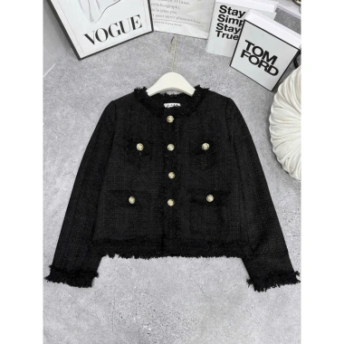 Áo khoác dạ tweed nữ ngắn 2 lớp nhung tua rua tiểu thư mùa đông Hàn Quốc - 236k 6 Áo khoác dạ tweed nữ ngắn 2 lớp nhung tua rua tiểu thư mùa đông Hàn Quốc - 236k 6