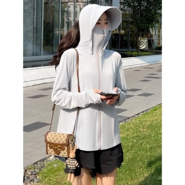 Áo khoác dài bảo vệ nắng UV cho nữ Mượt, thoáng khí, chống nắng, giá 218.694₫ 3 Áo khoác dài bảo vệ nắng UV cho nữ Mượt, thoáng khí, chống nắng, giá 218.694₫ 3