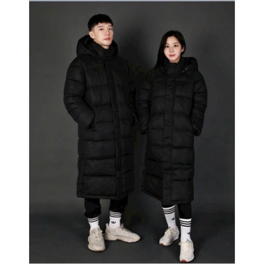 Áo khoác dài unisex xuất Hàn, phao mềm mịn, chống nước, siêu ấm, giảm giá 775k 5