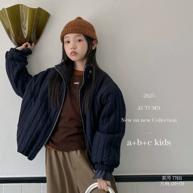 Áo khoác đệm cotton bé gái Hàn Quốc, ấm áp thu đông, vừa lớn, thời trang trẻ em 4
