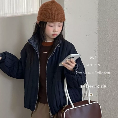 Áo khoác đệm cotton bé gái Hàn Quốc, ấm áp thu đông, vừa lớn, thời trang trẻ em 5
