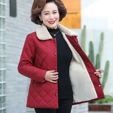 Áo khoác đệm cotton lông cừu dày thời trang thu đông cho phụ nữ trung niên, 548,277₫ 10 Áo khoác đệm cotton lông cừu dày thời trang thu đông cho phụ nữ trung niên, 548,277₫ 10