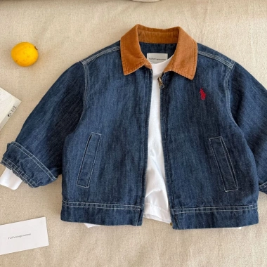 Áo khoác denim bé 0-3 tuổi mùa thu, thoáng khí, phong cách sang trọng - Giá 295.258 VND