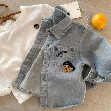Áo khoác denim bé trai Hàn Quốc dài tay - Thời trang trẻ em giá ưu đãi 311,511₫ 3