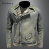Áo khoác denim nam retro Mỹ 2.026, cổ vest rách, khóa kéo, rộng ôm, giá 789.367đ 2