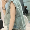 Áo khoác denim nữ retro bảo hộ lao động mùa hè, rời ngoài không tay, ngắn top - 254.880₫ 2