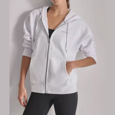 Áo khoác DKNY thể thao lót nỉ trắng - Dạo phố, công sở, du lịch, chỉ 350.000₫