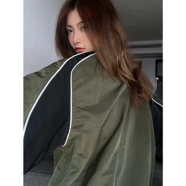 Áo Khoác Dù EKG Logo Thêu 2 Lớp Unisex Form Rộng Nam Nữ - Siêu Nhẹ, Bảo Vệ 20°C
