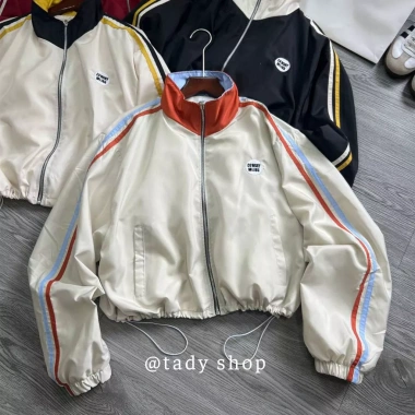 Áo khoác dù gió lửng croptop 2 lớp cổ cao phối màu - bomber nữ Tady Shop AKD-020 giảm còn 179k
