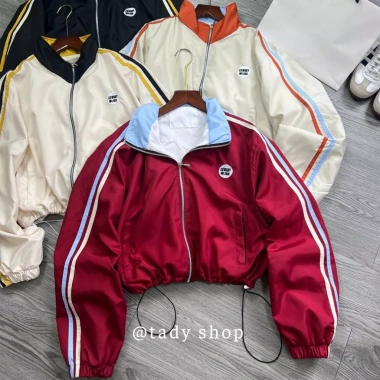 Áo khoác dù gió lửng croptop 2 lớp cổ cao phối màu - bomber nữ Tady Shop AKD-020 giảm còn 179k