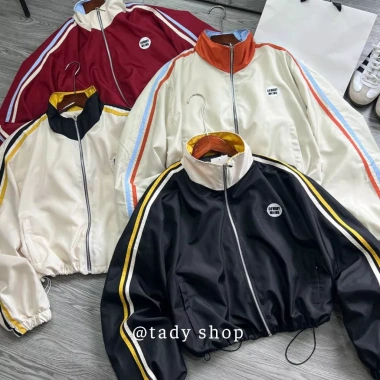 Áo khoác dù gió lửng croptop 2 lớp cổ cao phối màu - bomber nữ Tady Shop AKD-020 giảm còn 179k