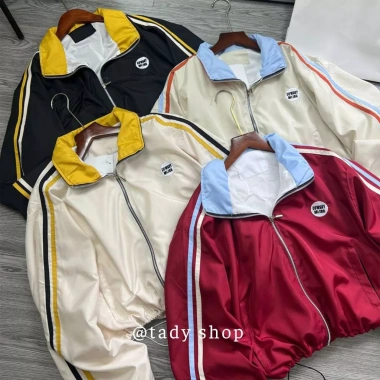 Áo khoác dù gió lửng croptop 2 lớp cổ cao phối màu - bomber nữ Tady Shop AKD-020 giảm còn 179k