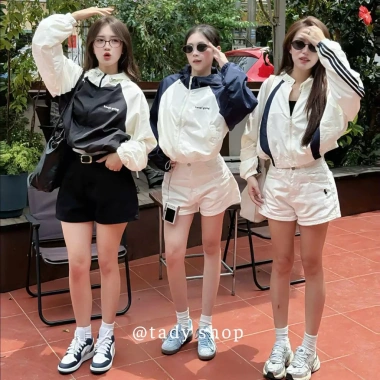 Áo Khoác Dù Gió Nữ Dáng Lửng 2 Lớp Lót Lưới Mũ Trùm Đầu Croptop Basic AKD-027 Giá 179k