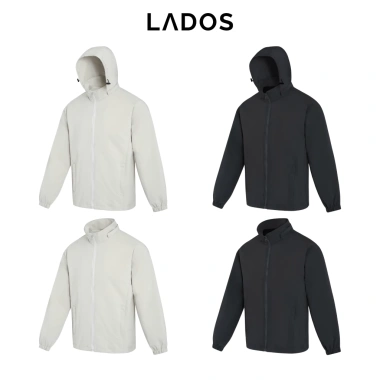 Áo khoác dù nam LADOS-12.120, nón tháo rời, dày dặn, lót dù, túi trong rộng, mạnh mẽ