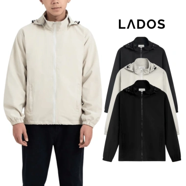 Áo khoác dù nam LADOS-12.120, nón tháo rời, dày dặn, lót dù, túi trong rộng, mạnh mẽ