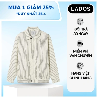 Áo khoác Dù nam LADOS-2.129 kẻ sọc, cổ bẻ, lót dù, túi trong, đẹp chuẩn, giảm 20%