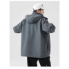 Áo khoác dù nam nữ trơn cổ trụ, 2 lớp, nón tích hợp, túi khóa kéo, chỉ 22.000đ 5