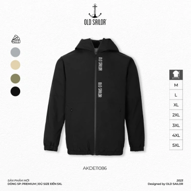 Áo khoác dù nam Old Sailor O.S.L Windbreaker - Chống gió, size 5XL, giảm giá