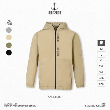 Áo khoác dù nam Old Sailor O.S.L Windbreaker - Chống gió, size 5XL, giảm giá 9 Áo khoác dù nam Old Sailor O.S.L Windbreaker - Chống gió, size 5XL, giảm giá 9