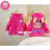 Áo khoác gấu dâu thun da cá cho bé gái 10-40kg - ấm, đi học, đi chơi, giá 165.000₫ 3