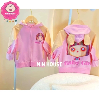 Áo khoác gấu dâu thun da cá cho bé gái 10-40kg - ấm, đi học, đi chơi, giá 165.000₫ 6 Áo khoác gấu dâu thun da cá cho bé gái 10-40kg - ấm, đi học, đi chơi, giá 165.000₫ 6