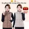 Áo khoác ghi lê phao nữ OBBM MS616 chần bông giữ nhiệt, thanh lịch cho mẹ 220k