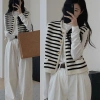 Áo khoác ghile len nữ dệt kim mềm mịn, khuy mạ đồng, thời trang Hàn Quốc KUNKUN SP222 – 139k