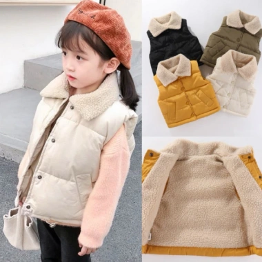 Áo Khoác Gile Phao Lót Lông Cừu AK05 cho Bé Gái - ShuBim Kids Giá 179k Giảm Giá Áo Khoác Gile Phao Lót Lông Cừu AK05 cho Bé Gái - ShuBim Kids Giá 179k Giảm Giá