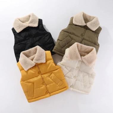 Áo Khoác Gile Phao Lót Lông Cừu AK05 cho Bé Gái - ShuBim Kids Giá 179k Giảm Giá 2