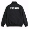 Áo khoác gió 2 lớp bo gấu in lưng VN – Đen/Đỏ, thể thao năng động, size 45‑85kg, 188k 4
