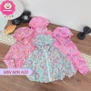 Áo khoác gió 2 lớp họa tiết mèo xinh cho bé gái 10-26kg dưới 1m2 mùa thu đông - Giá 149.000₫