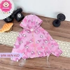 Áo khoác gió 2 lớp họa tiết mèo xinh cho bé gái 10-26kg dưới 1m2 mùa thu đông - Giá 149.000₫ 4