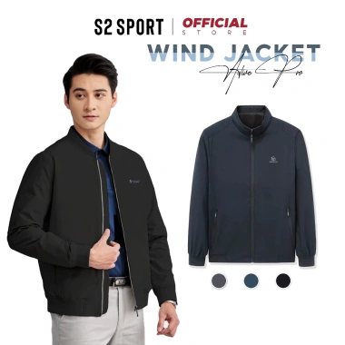Áo khoác gió 2 lớp S2 SPORT nam cao cấp cản gió kháng nước, giữ nhiệt tốt - Giảm giá 22%