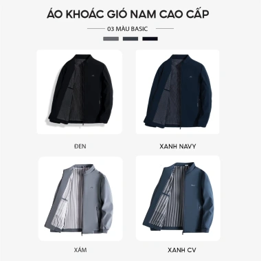 Áo khoác gió 2 lớp S2 SPORT nam cao cấp cản gió kháng nước, giữ nhiệt tốt - Giảm giá 22%